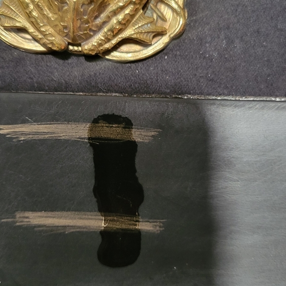 43.3 grams Vintage 10K Yellow gold layered frog pendant w/ black tourmaline - Picture 9 of 12